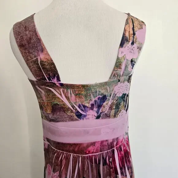 Vintage Y2K Fairy Regency Maxi Dress Purple Floral Forest Romantic Women Small - Picture 7 of 13